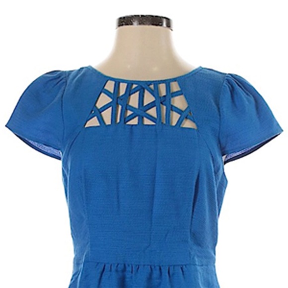 Maeve Nikola Blue Cut Out Dress Women's Size 8 - Picture 3 of 8